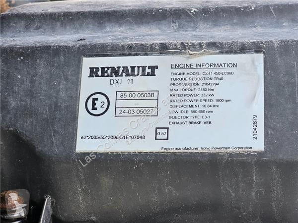 Náhradní díly pro kamiony Renault Moteur  DXI...