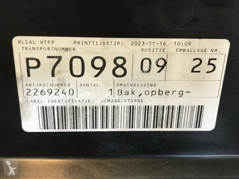 Reservdelar lastbilar DAF 2269 OPBERGBAK (ALS...
