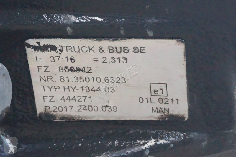 Reservdelar lastbilar MAN HY-1344-03 37/16 I=2.31