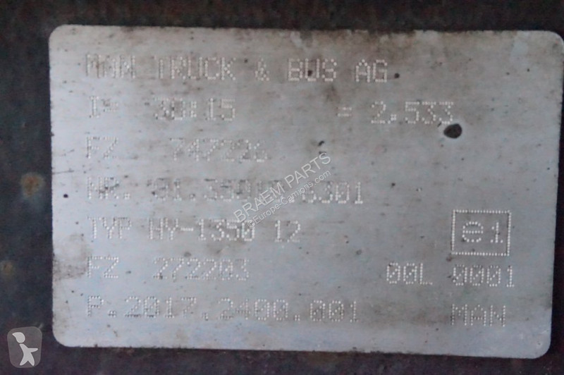 Reservdelar lastbilar MAN HY-1350-12 38/15