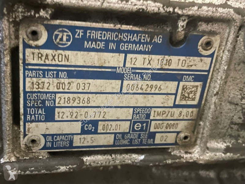 Reservdelar lastbilar DAF 2189368 ZF 12TX1810...
