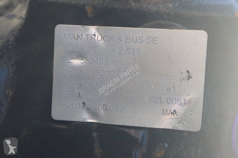 Reservdelar lastbilar MAN HY-1360-22 38/15