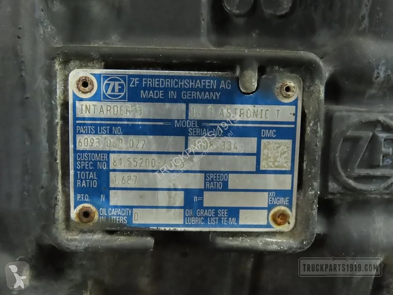 Reservdelar lastbilar MAN Gearbox & Clutch...