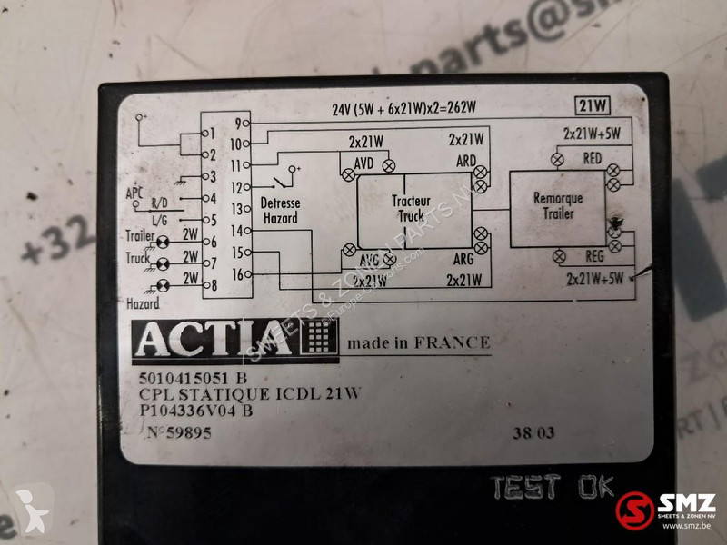 قطع غيار الآليات الثقيلة Renault Occ ECU...