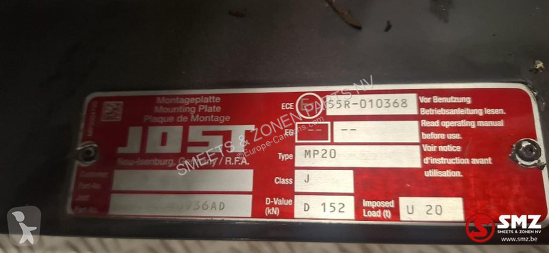 Запчасти для грузовика Jost Occ koppelschotel +...