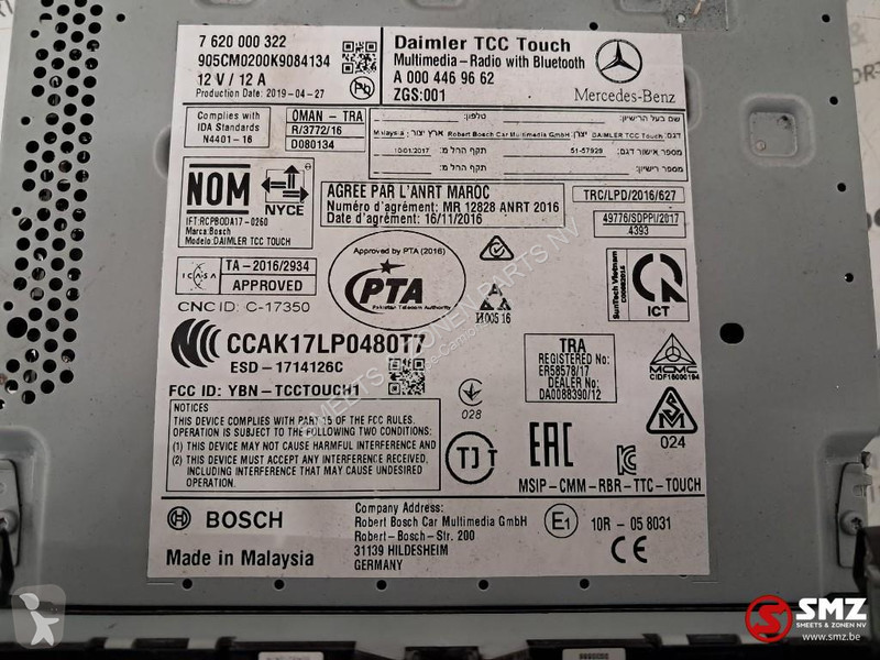 Náhradní díly pro kamiony Mercedes Occ radio /...