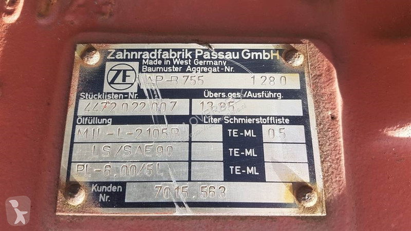 قطع غيار الأشغال العمومية ZF AP-B755 -...