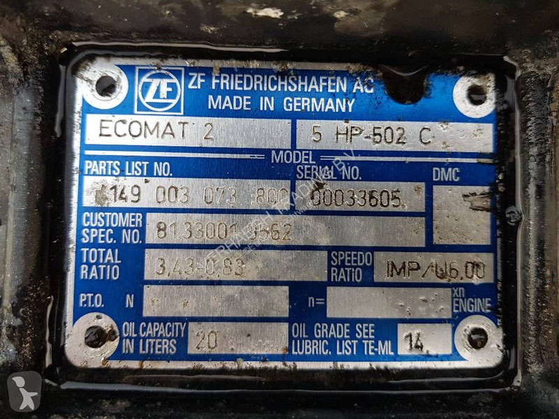 Vrachtwagenonderdelen ZF Ecomat 2 5HP-502C