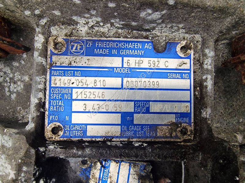 Części ciężarówki ZF Ecomat 2 6 HP 592C