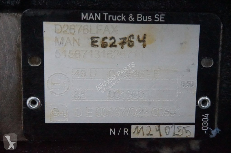 Reservdelar lastbilar MAN D2676LAX EURO6 520PS