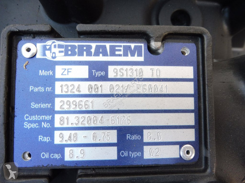 Reservdelar lastbilar ZF 9S1310 TO