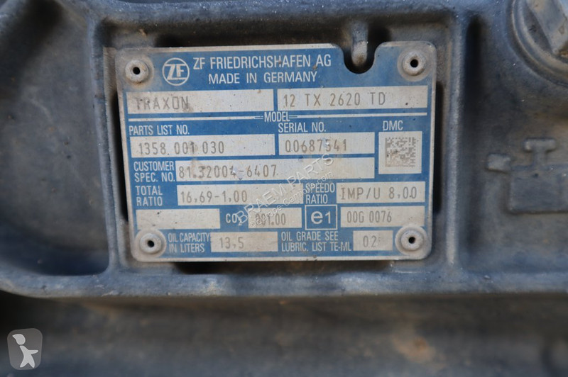 Reservdelar lastbilar ZF 12TX2620DD  81.32004-6407