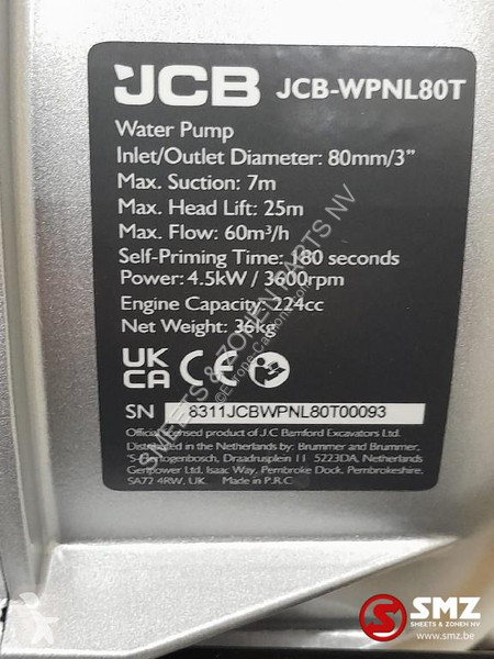 Reservdelar lastbilar JCB Vuilwaterpomp WPNL80T...