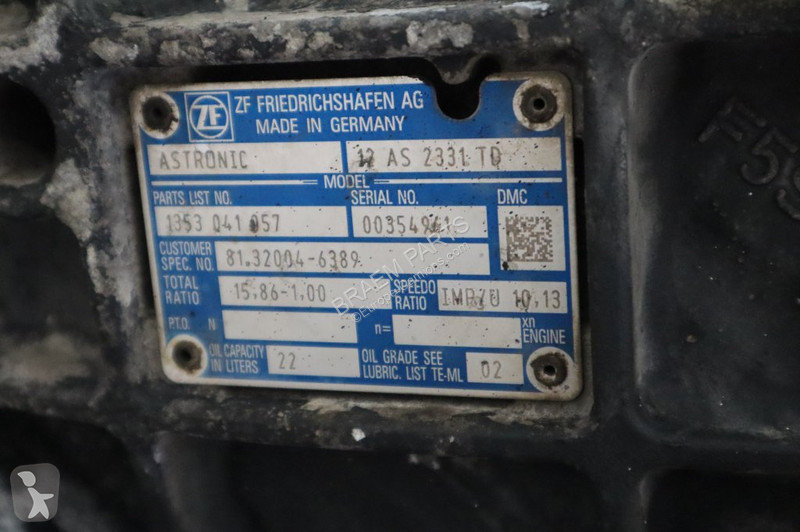 Reservdelar lastbilar ZF 12AS2331DD+INT3