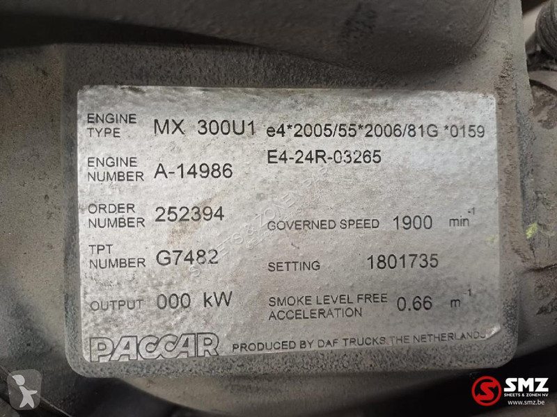 Náhradní díly pro kamiony DAF Occ motor MX300KW...