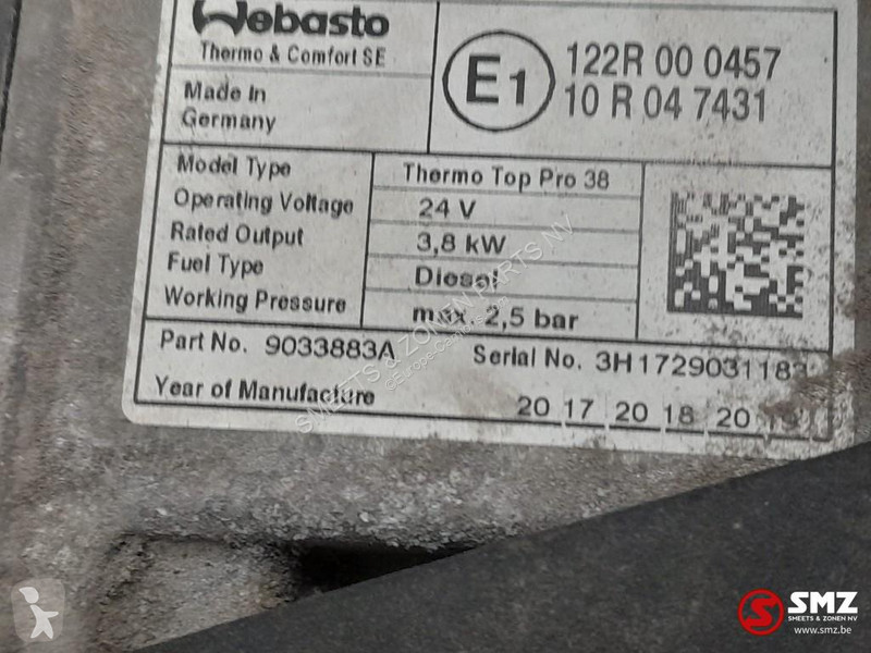 Reservdelar lastbilar DAF Occ standverwarming...