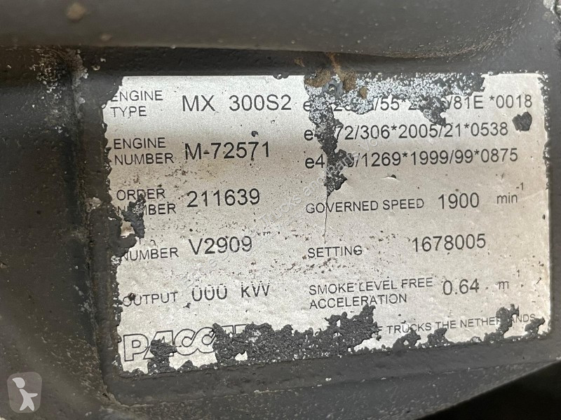 Náhradní díly pro kamiony DAF MX-300S2 M-72571