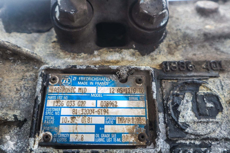 قطع غيار الآليات الثقيلة ZF 12AS1210OD TGM...