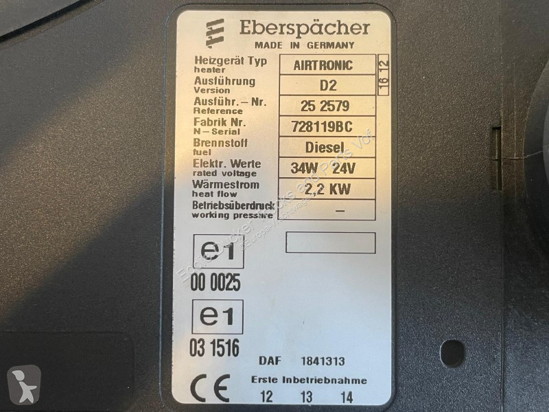 Vrachtwagenonderdelen DAF 1841313 HEATER...