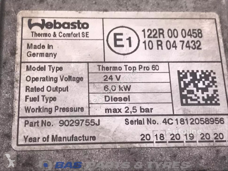قطع غيار الآليات الثقيلة Webasto Thermo Top Pro...