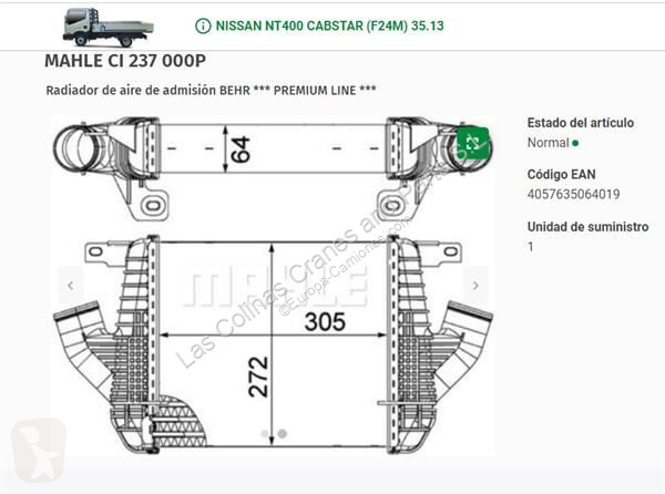 قطع غيار الآليات الثقيلة Nissan Refroidisseur...