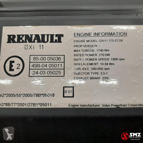 قطع غيار الآليات الثقيلة Renault Occ motor DXI...