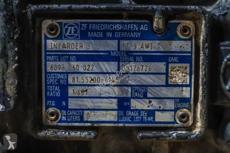 Náhradní díly pro kamiony ZF 12AS2331DD+INT3...