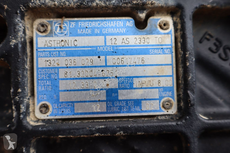 Vrachtwagenonderdelen ZF 12AS2330DD TGS