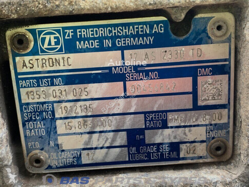 Pièces poids lourds ZF XF106 DAF 12AS2330 TD AS...