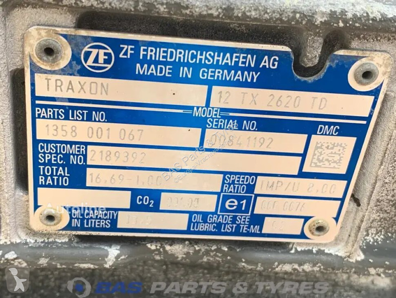 Pièces poids lourds ZF XF106 DAF 12TX2620 TD...