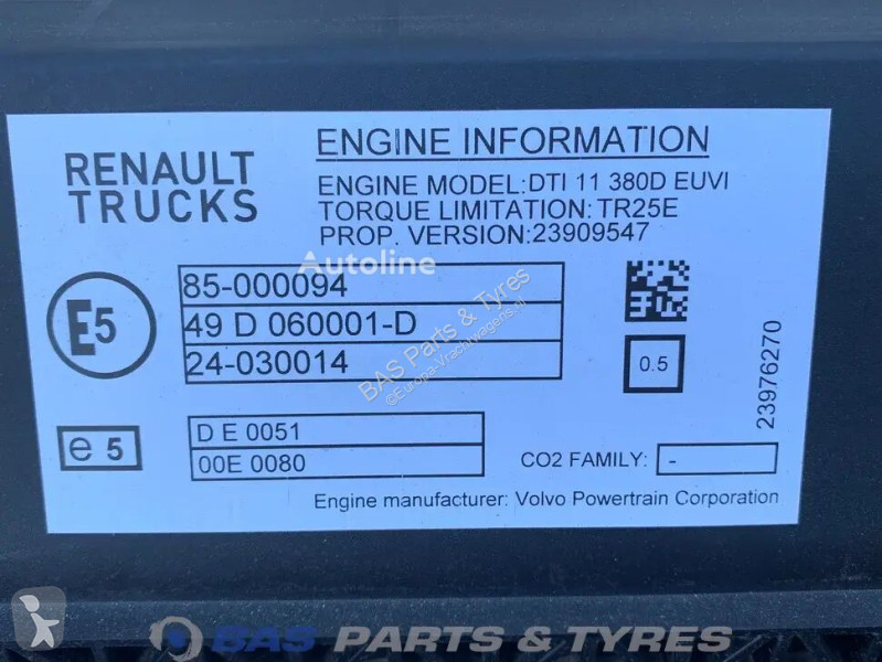 قطع غيار الآليات الثقيلة Renault D-Serie 380