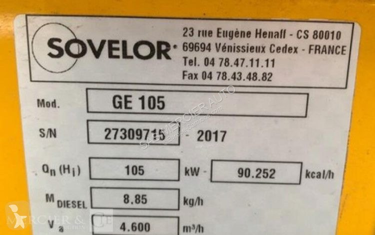 Будівельне обладнання Sovelor chauffage fioul a...