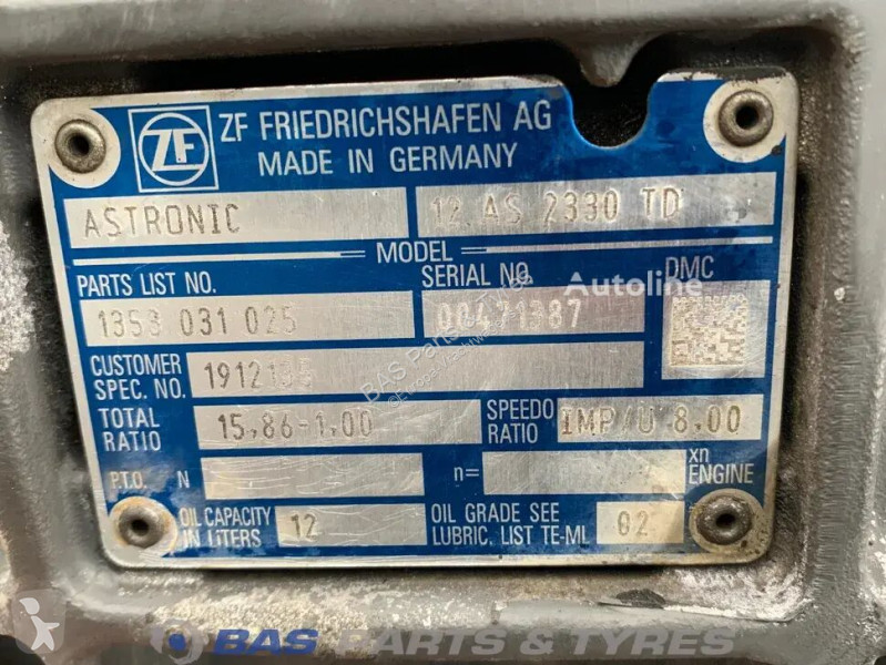 Repuestos para camiones ZF XF106 DAF 12AS2330...