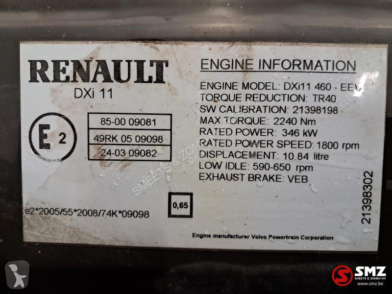 Renault Occ Motor DXI11 460 EEV Renault truck part