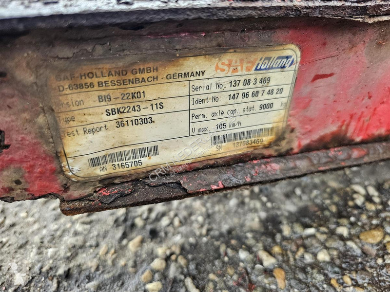 SAF B19-22K01 TRAILER AXLE DISC truck part
