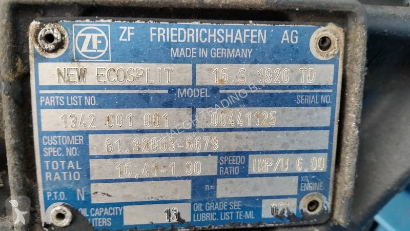 Peças pesados ZF NEW ECOSPLIT 16S 1920TD