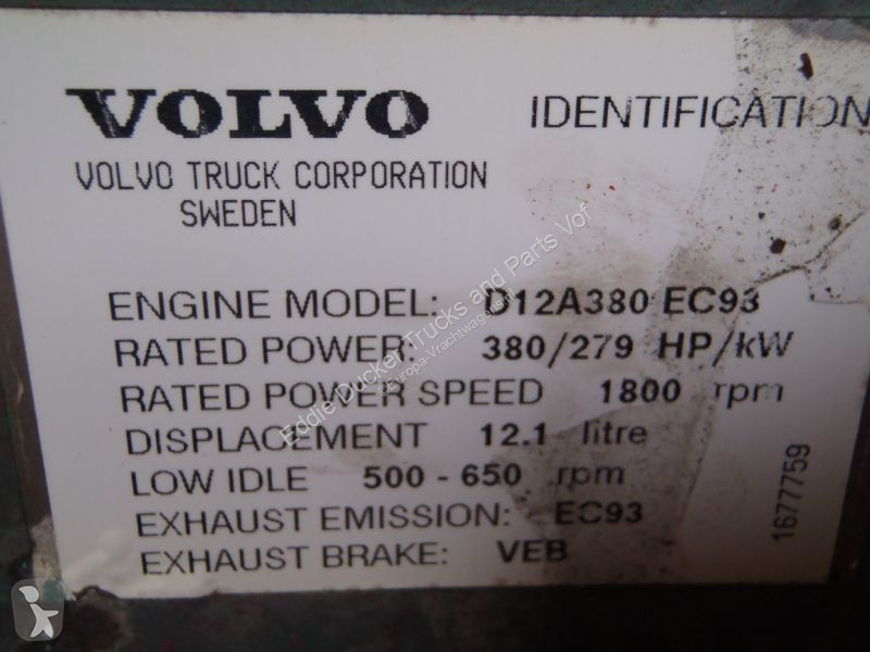 Reservdelar lastbilar Volvo MOTOR  380 4X2