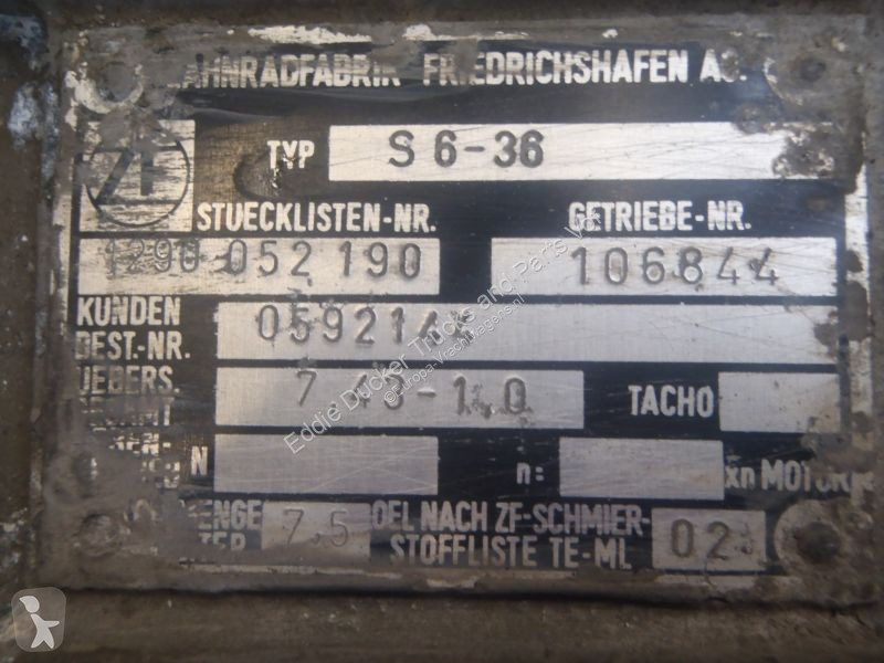 Pièces poids lourds DAF 0592144 ZF S6-36 RATIO...