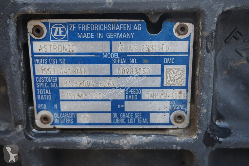 Reservdelar lastbilar ZF 12AS2131TD+INT3