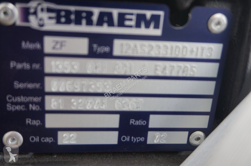Reservdelar lastbilar ZF 12AS2331DD INT3