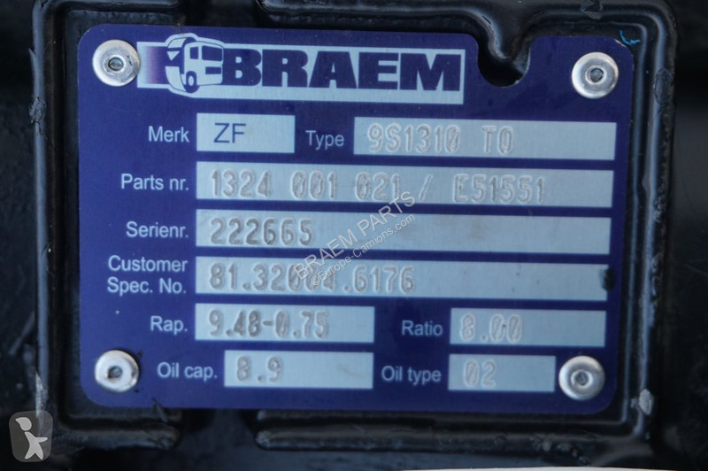 Reservdelar lastbilar ZF 9S131OD TG-L