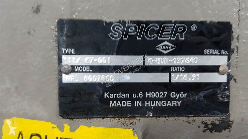 قطع غيار الأشغال العمومية Spicer Dana...