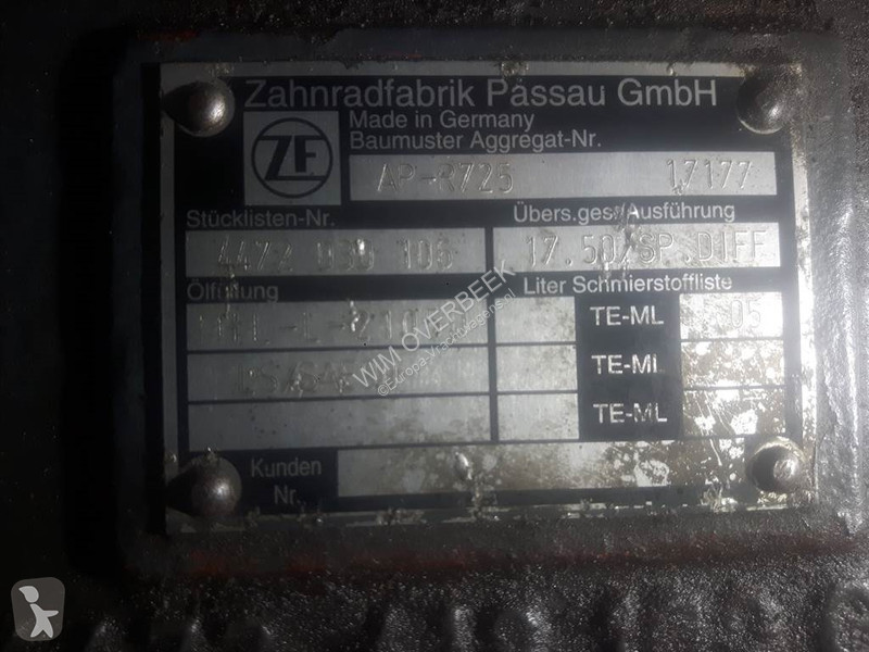 Recambios maquinaria OP ZF AP-R725 - Ahlmann...