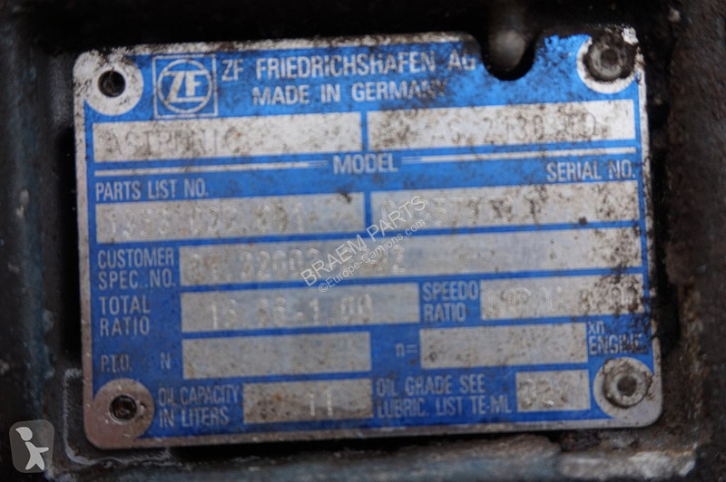 Reservdelar lastbilar ZF 12AS2130DD TGA...