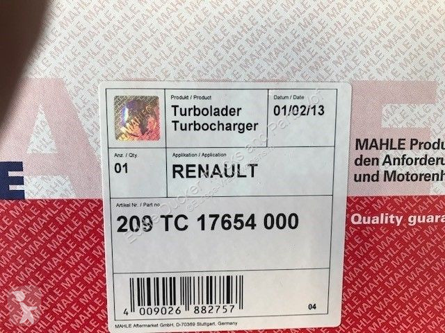 Reservdelar lastbilar Renault 5010359839 TURBO...