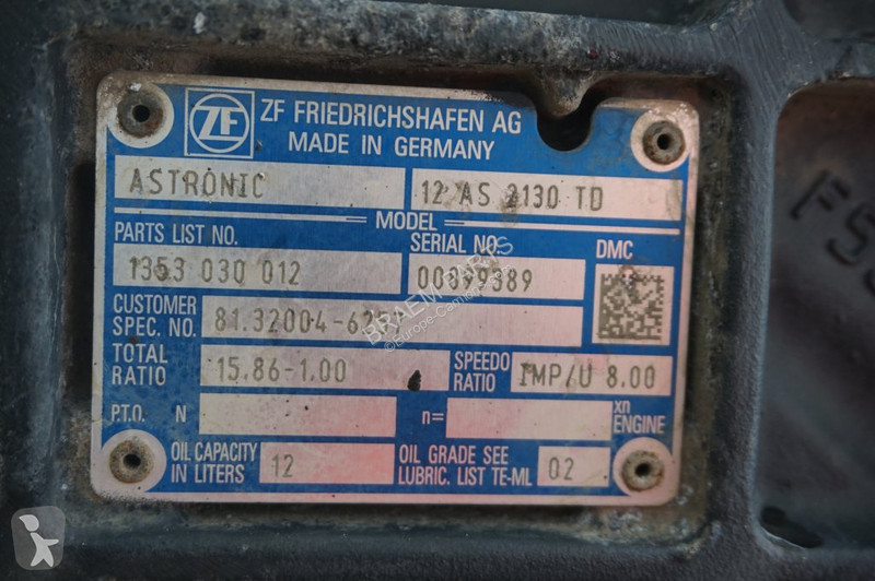 قطع غيار الآليات الثقيلة ZF 12AS2130TDM12