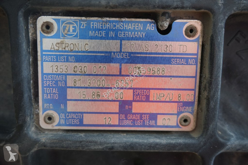 Reservdelar lastbilar MAN 12AS2130DD 81.32004-67