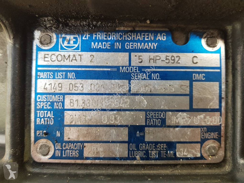 Reservdelar lastbilar ZF Ecomat 2 5 HP-592C