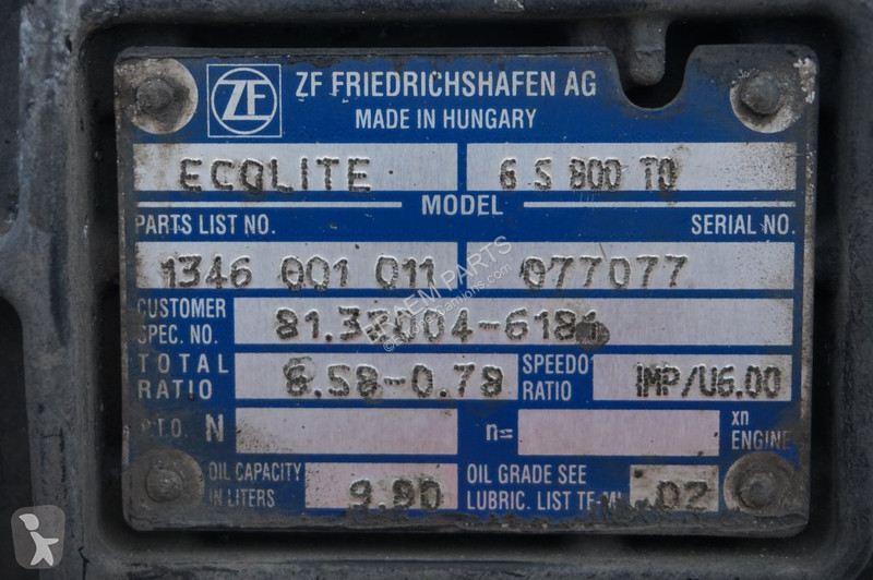 Reservdelar lastbilar ZF 6S800OD TGL 81.32004-6180