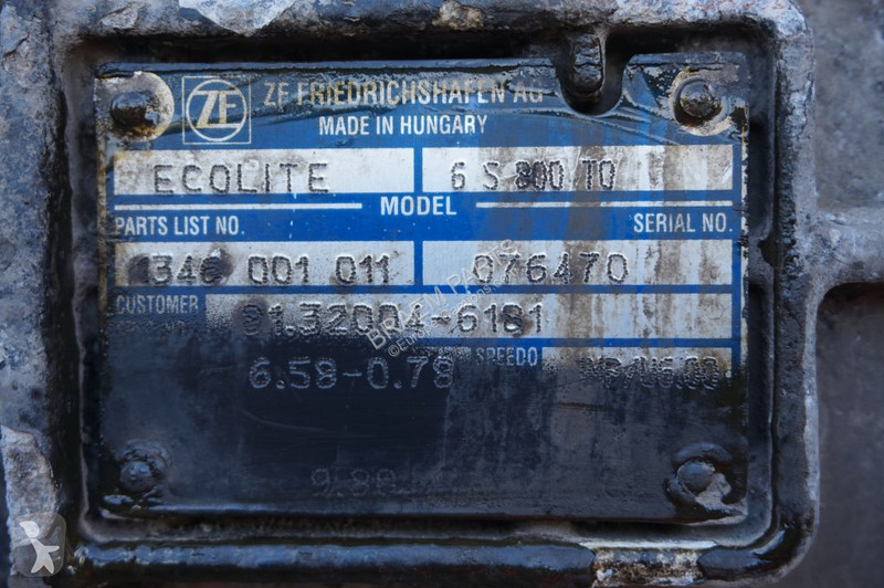 Reservdelar lastbilar ZF 6S800OD TGL -...